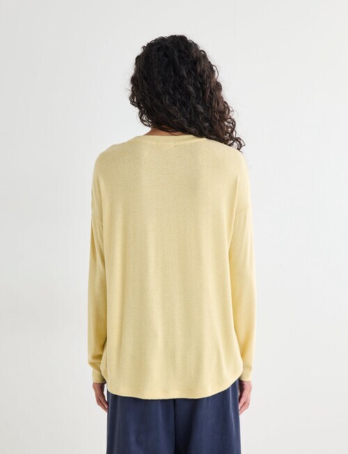 Zest Supersoft Brushed Crew Tee, Lemon product photo View 02 L