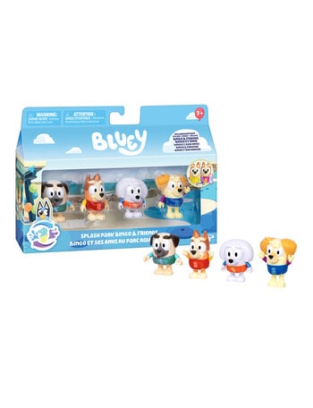 Bluey Color Changing Figures, Water Park, 4-Pack product photo