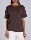 Champion Legacy Tonal Script Tee, Warm Chocolate Brown product photo