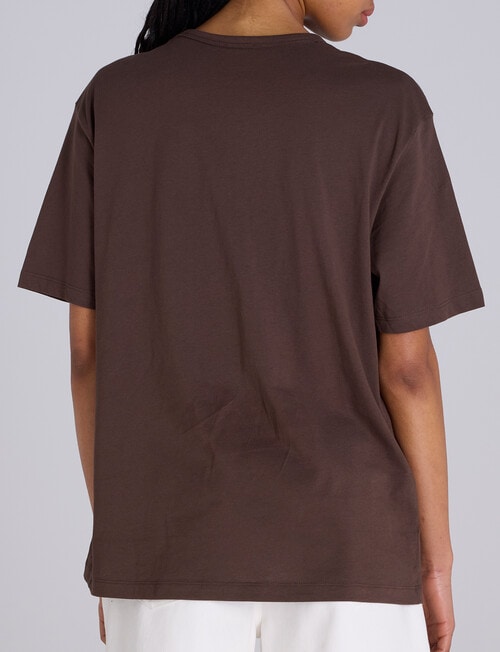 Champion Legacy Tonal Script Tee, Warm Chocolate Brown product photo View 03 L