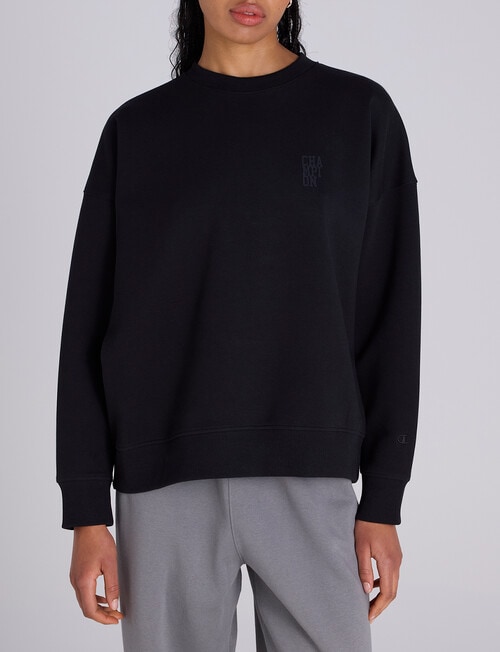 Champion Rochester Base Crew Sweatshirt, Black product photo