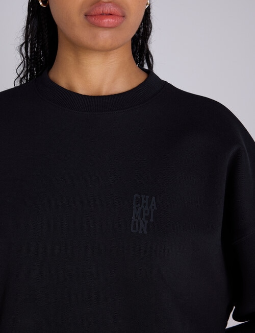 Champion Rochester Base Crew Sweatshirt, Black product photo View 05 L