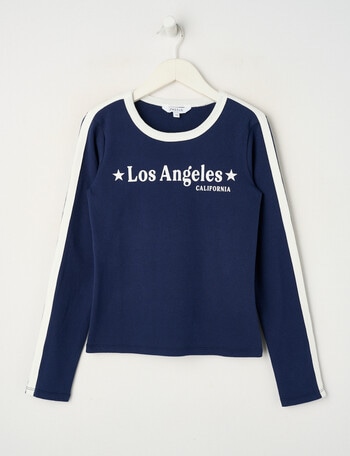 Switch Ringer Long Sleeve Tee, Navy product photo