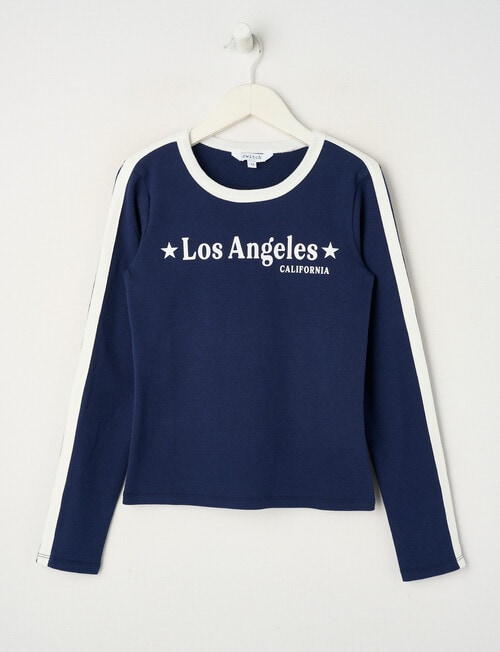 Switch Ringer Long Sleeve Tee, Navy product photo