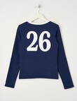 Switch Ringer Long Sleeve Tee, Navy product photo View 02 S