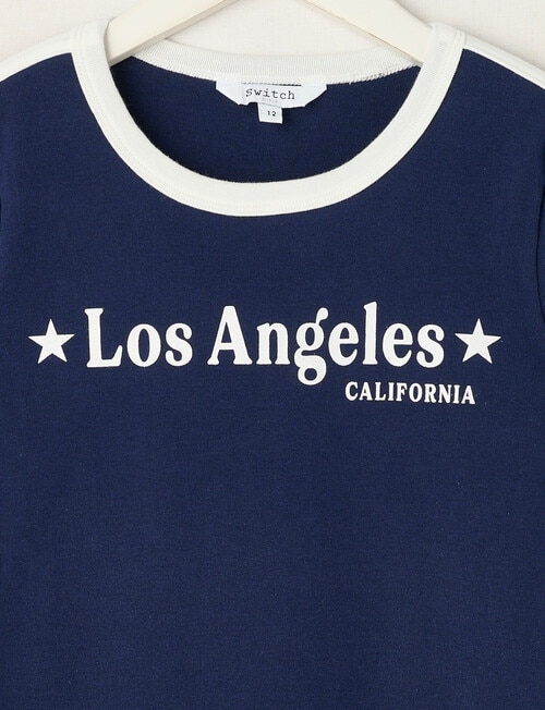 Switch Ringer Long Sleeve Tee, Navy product photo View 03 L