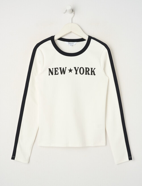 Switch Ringer Long Sleeve Tee, White product photo