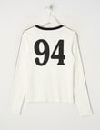 Switch Ringer Long Sleeve Tee, White product photo View 02 S