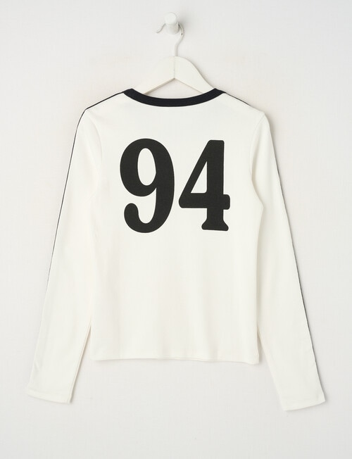Switch Ringer Long Sleeve Tee, White product photo View 02 L