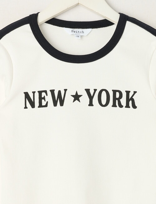 Switch Ringer Long Sleeve Tee, White product photo View 03 L