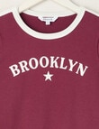 Switch Ringer Long Sleeve Tee, Red Velvet product photo View 03 S