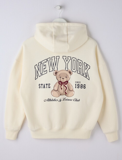 Switch Varsity Bear Oversized Hoodie, Vanilla product photo View 02 L