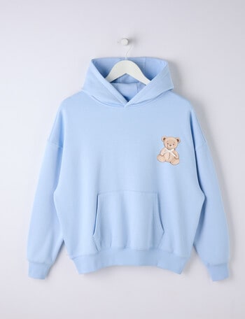 Switch Teddy Bear Oversized Hoodie, Cornflower product photo