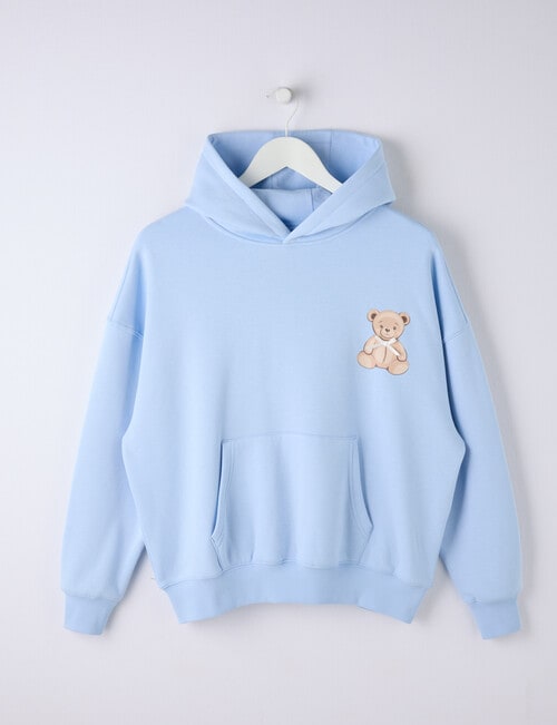 Switch Teddy Bear Oversized Hoodie, Cornflower product photo