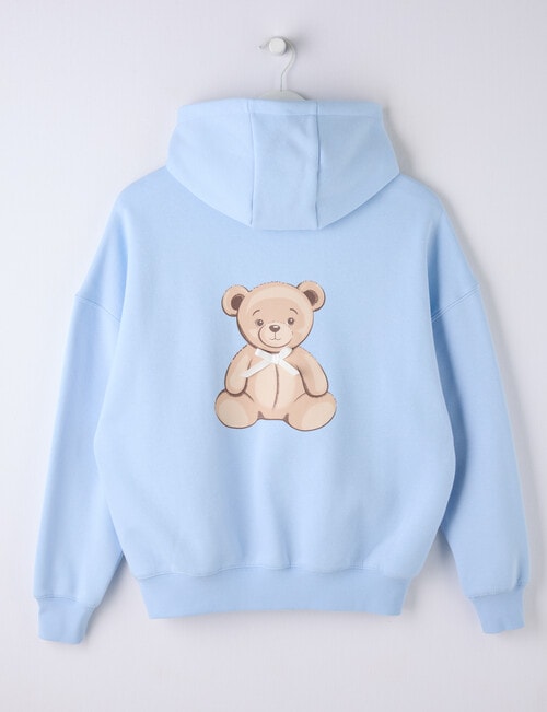 Switch Teddy Bear Oversized Hoodie, Cornflower product photo View 02 L