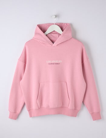 Switch Flower Market Oversized Hoodie, Poppy Pink product photo