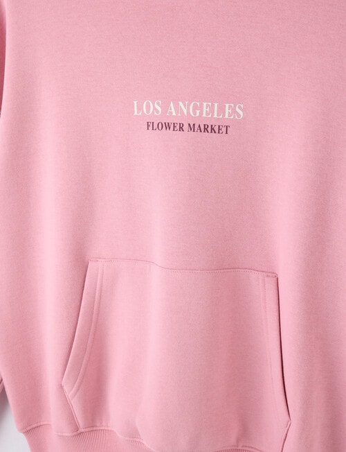 Switch Flower Market Oversized Hoodie, Poppy Pink product photo View 03 L