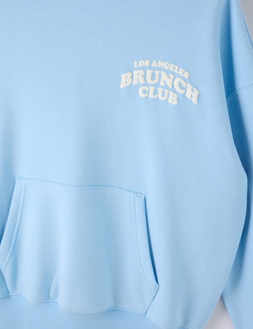 Switch Brunch Club Oversized Hoodie, Cornflower Blue product photo View 03 L