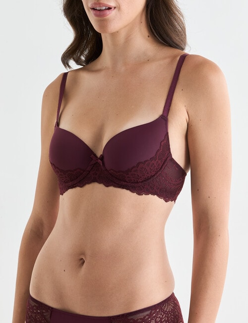 Acapella Hazel Contour Bra, Wine, B-DD product photo