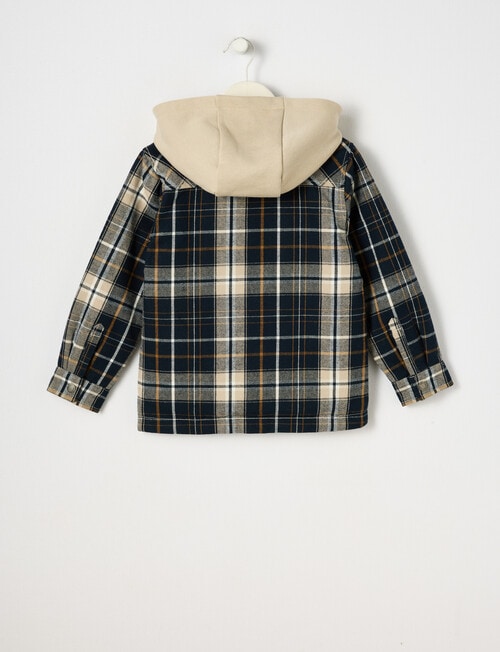 Mac & Ellie Check Shacket, Navy product photo View 02 L
