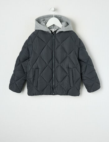 Mac & Ellie Puffer Jacket, Charcoal product photo