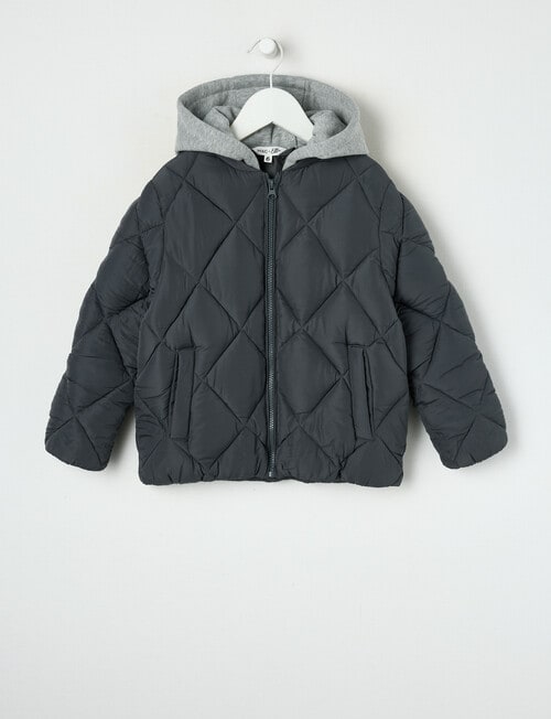 Mac & Ellie Puffer Jacket, Charcoal product photo