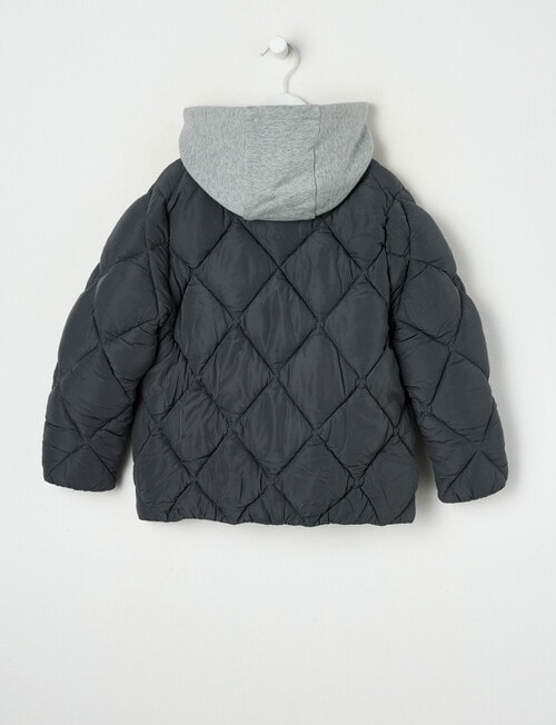Mac & Ellie Puffer Jacket, Charcoal product photo View 02 L