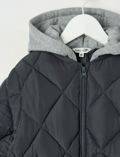 Mac & Ellie Puffer Jacket, Charcoal product photo View 03 L