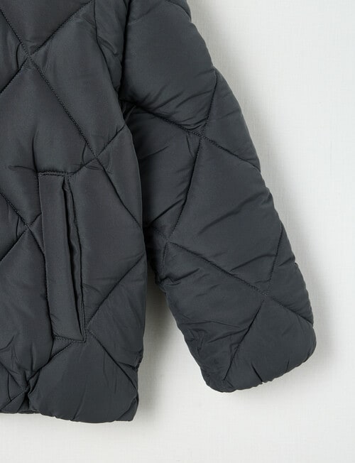 Mac & Ellie Puffer Jacket, Charcoal product photo View 04 L
