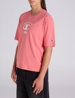 Champion Legacy Graphic Shop Tee, Citrus Pink product photo View 02 S