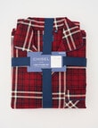Chisel Check Flannel Long PJ Set, Navy & Red product photo View 02 S
