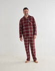 Chisel Check Flannel Long PJ Set, Navy & Red product photo View 03 S