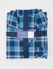 Chisel Check Flannel Long PJ Set, Navy & Blue product photo View 02 S