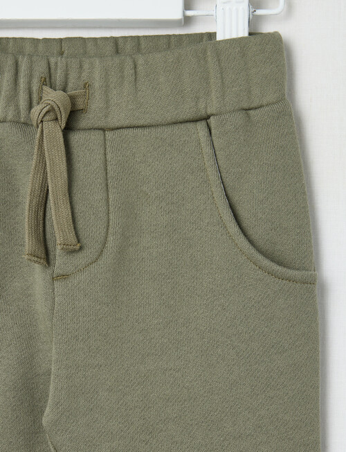 Teeny Weeny Play Time Fox Knee Fleece Trackpant, Green product photo View 02 L