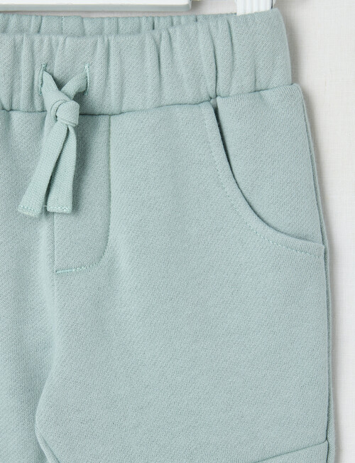 Teeny Weeny Play Time Tractor Knee Fleece Trackpant, Seafoam product photo View 02 L