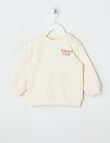 Teeny Weeny Play Time Ramen Club Fleece Sweatshirt, Vanilla product photo