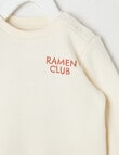 Teeny Weeny Play Time Ramen Club Fleece Sweatshirt, Vanilla product photo View 03 S