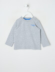 Teeny Weeny Play Time Brunch Club Long Sleeve Tee, Grey Marle product photo