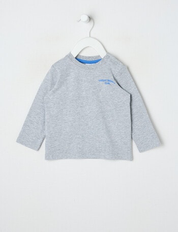 Teeny Weeny Play Time Brunch Club Long Sleeve Tee, Grey Marle product photo