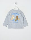 Teeny Weeny Play Time Brunch Club Long Sleeve Tee, Grey Marle product photo View 02 S