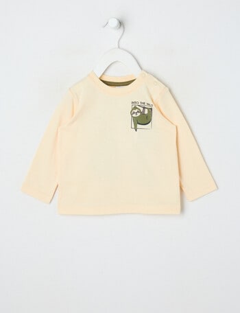 Teeny Weeny Play Time Into the Wild Long Sleeve Tee, Chalk product photo