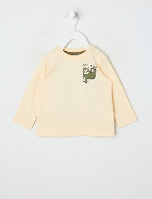 Teeny Weeny Play Time Into the Wild Long Sleeve Tee, Chalk product photo