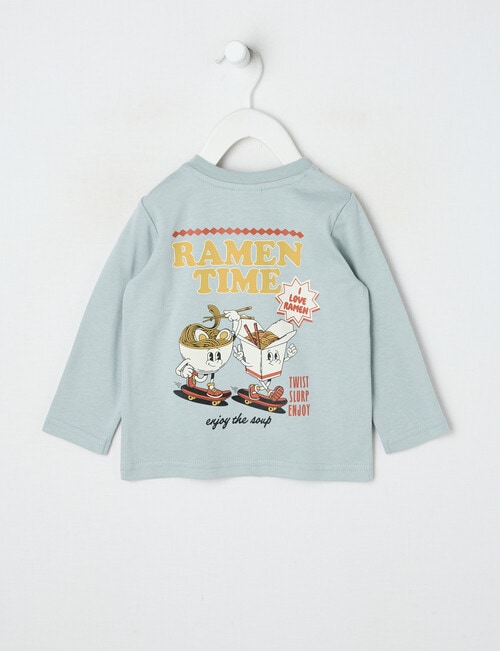 Teeny Weeny Play Time Ramen Time Long Sleeve Tee, Sea Foam product photo View 02 L