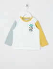 Teeny Weeny Play Time Wild Skating Long Sleeve Tee, White product photo