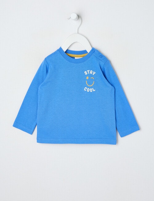 Teeny Weeny Play Time Long Sleeve Tee, Tranquil Blue product photo