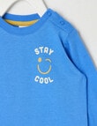 Teeny Weeny Play Time Long Sleeve Tee, Tranquil Blue product photo View 02 S