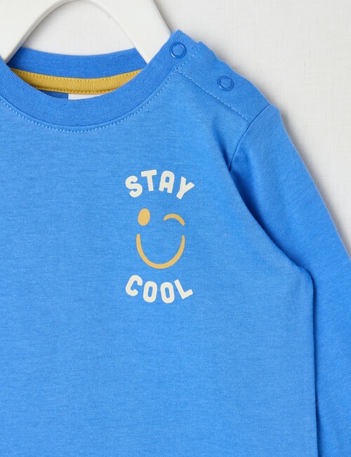 Teeny Weeny Play Time Long Sleeve Tee, Tranquil Blue product photo View 02 L