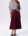 Vero Moda Bella Holly Coated Pleat Skirt, Winetasting product photo