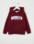 Mac & Ellie Oversize Brooklyn Hoodie, Burgundy product photo