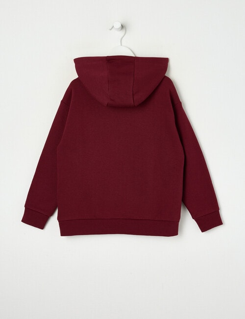 Mac & Ellie Oversize Brooklyn Hoodie, Burgundy product photo View 02 L